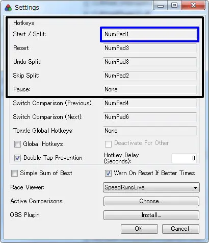LiveSplit Settings