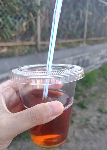 テイクアウトした吉野家のドリンクバー