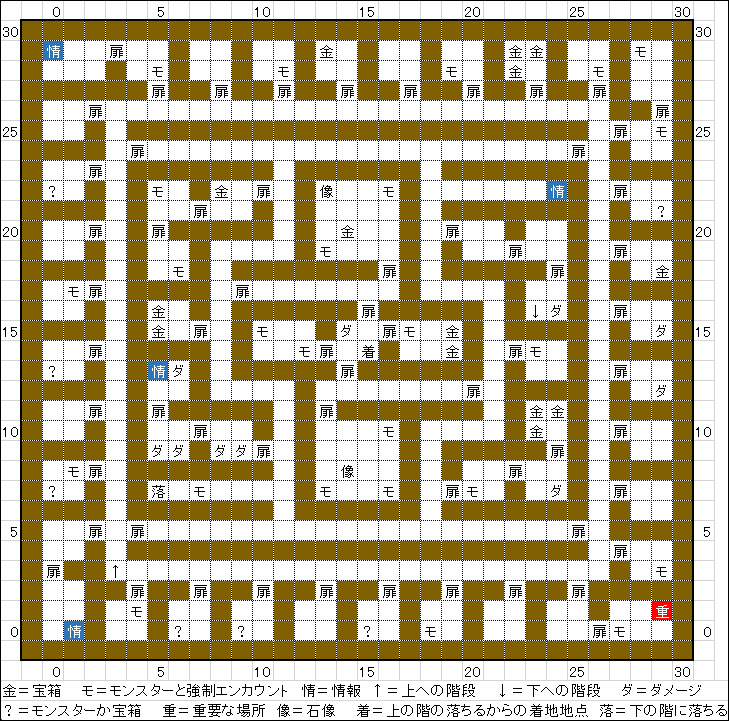 地下1階のマップ